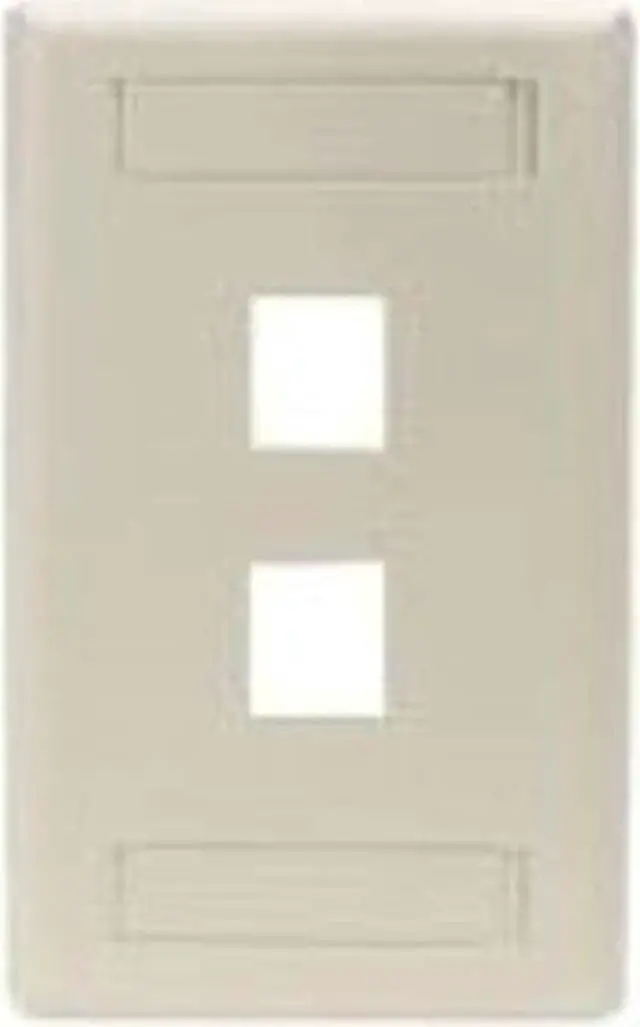 Alt view image 4 of 8 - Black Box GigaStation2 2 Socket Network Faceplate WPT464