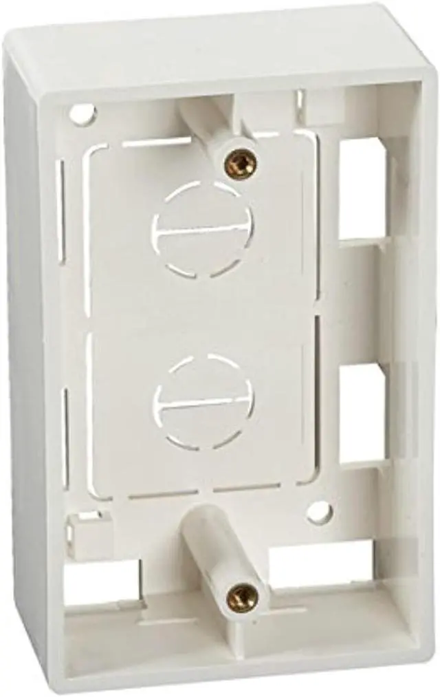 Alt view image 6 of 7 - Black Box JPB654 Office White Single-Gang Surfac E Mount Box
