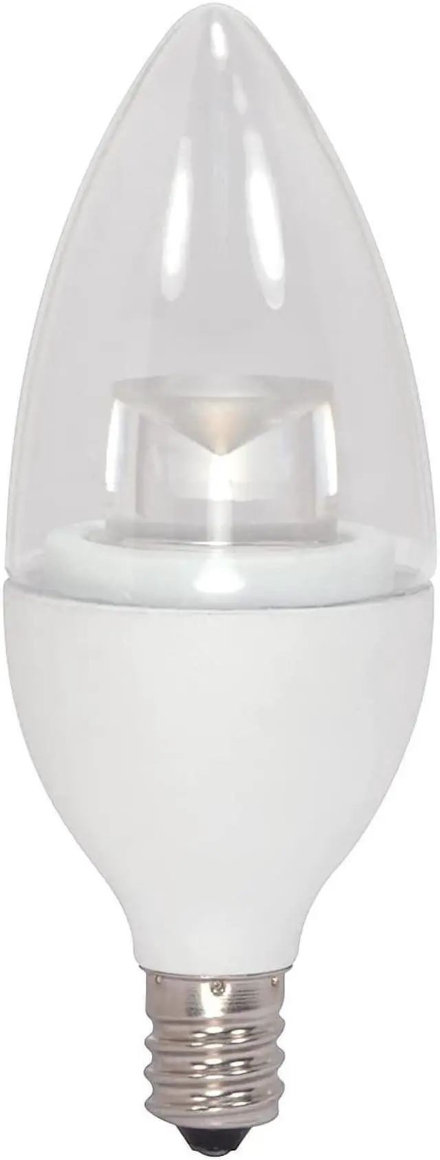 Alt view image 7 of 7 - Satco 08952 - 4.5CTC/LED/3000K/E12/120V (S8952) Candle LED Light Bulb