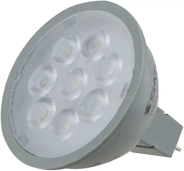 Alt view image 3 of 5 - Satco 6.5w LED MR16 LED 3000K 40 deg. beam spread GU5.3 base 12 volt AC/DC Carded