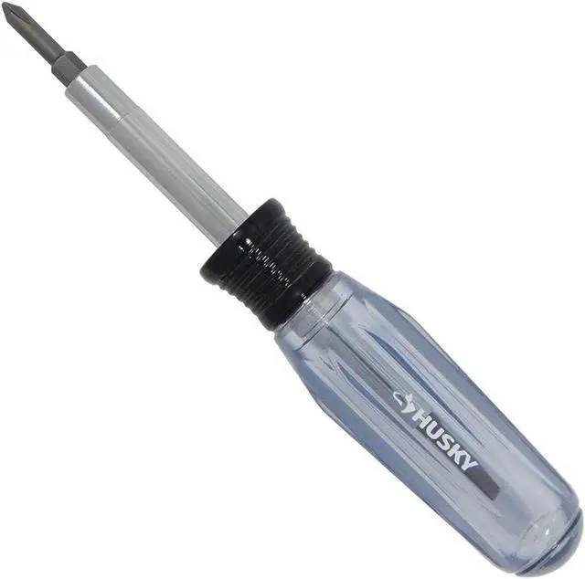 Main image of husky 6 in 1 reversible screwdriver flat head and phillips