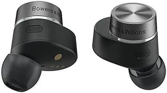 Main image of bowers & wilkins pi7 s2 in-ear true wireless earphones, dual hybrid drivers, qualcomm aptx technology, active noise cancellation, works with bowers and wilkins app, satin black (2023 model)