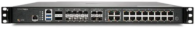 Alt view image 5 of 6 - SonicWall NSa 6700 High Availability Firewall - 16 Port - 10/100/1000Base-T, 10GBase-X, 40GBase-X - 40 Gigabit Ethernet - AES (192-bit), DES, MD5, AES (256-bit), 3DES, AES (128-bit), SHA-1 - 6000 VPN
