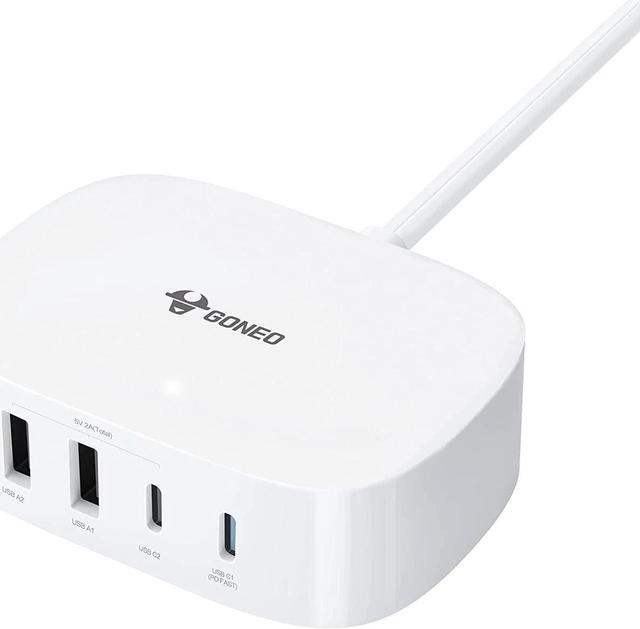 Alt view image 8 of 8 - GONEO USB C Charger 30W Charging Station with Type C Ports USB C Charger Block 6ft Power Cord USB C Wall Charger for Multiple Devices Compatible with iPhone 14, Galaxy, iPad,Tablets Smartphones