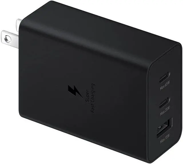 Main image of Samsung 65W Trio Power Adapter, Black EP-T6530NBEGUS