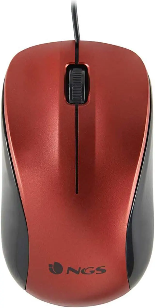Alt view image 7 of 7 - NGS Wired Optical Mouse 1200 DPI - Crew Red