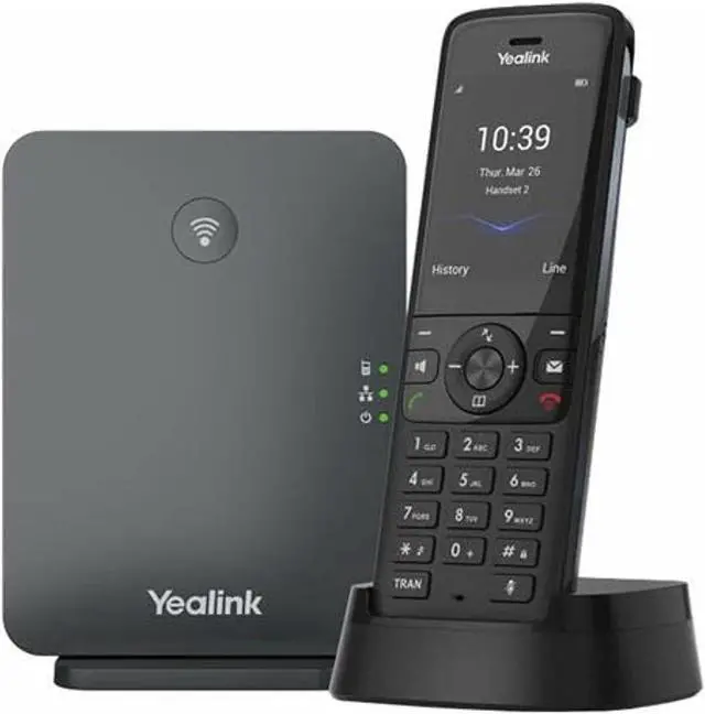 Main image of yealink w78p - 1302026 dect ip phone system - w78h handset + w70b base