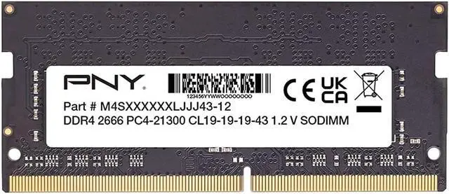 Alt view image 13 of 13 - PNY Performance 16GB DDR4 2666 (PC4-21300) CL19 Notebook Memory Module - MN16GSD42666