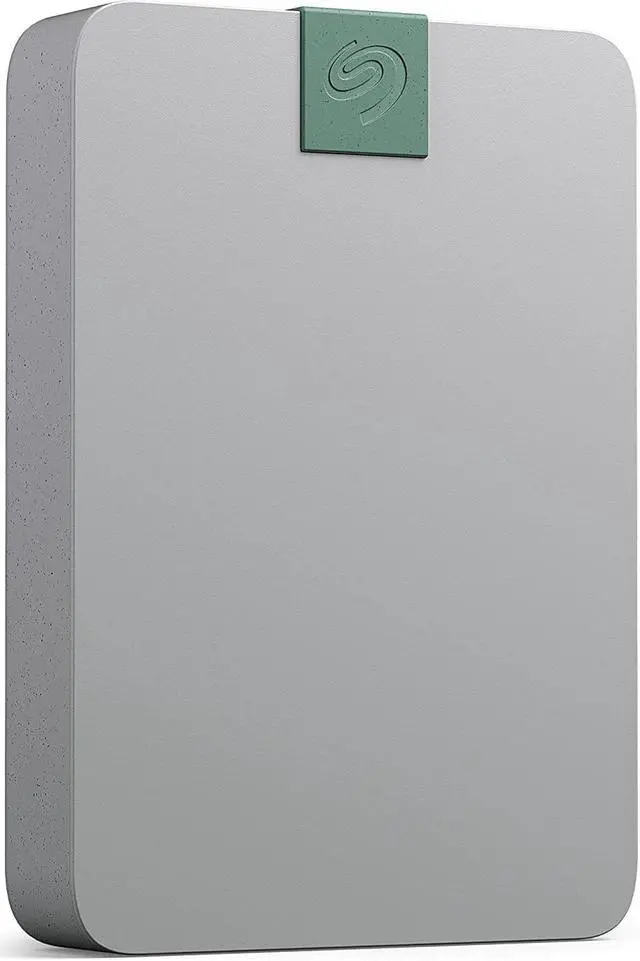 Main image of seagate ultra touch hdd 4tb external hard drive - 15mm, pebble grey, post-consumer recycled material, 6mo dropbox and mylio, rescue services (stma4000400)
