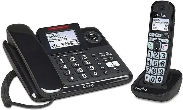 Alt view image 17 of 18 - Clarity 53727.000 E814CC Moderate Hearing Loss Corded and Cordless Phone Combo
