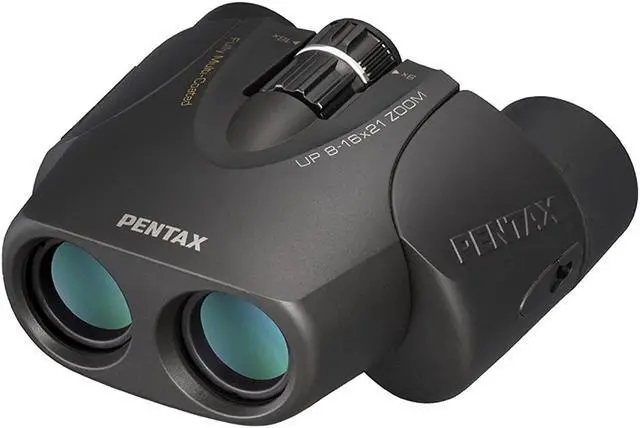 Main image of pentax pixel bino up 8-16x 21black porro pram-binoculars 10x 111mm; 21mm; 111mm; 309g
