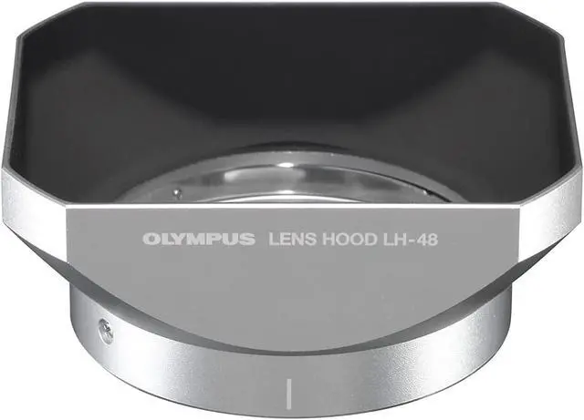 Main image of om system olympus lh-48 silver lens hood for m.zuiko digital ed 12mm f2.0 lens