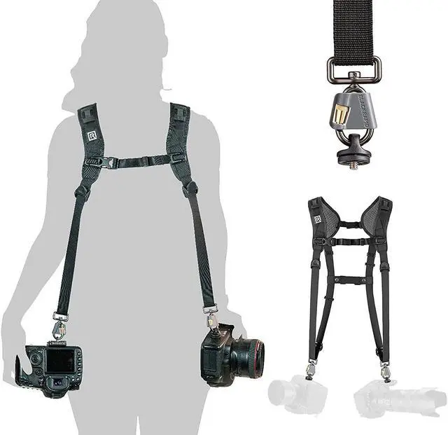 Alt view image 20 of 20 - BlackRapid 361004 Sling Camera Strap DOUBLE SLIM Breathable (Black)