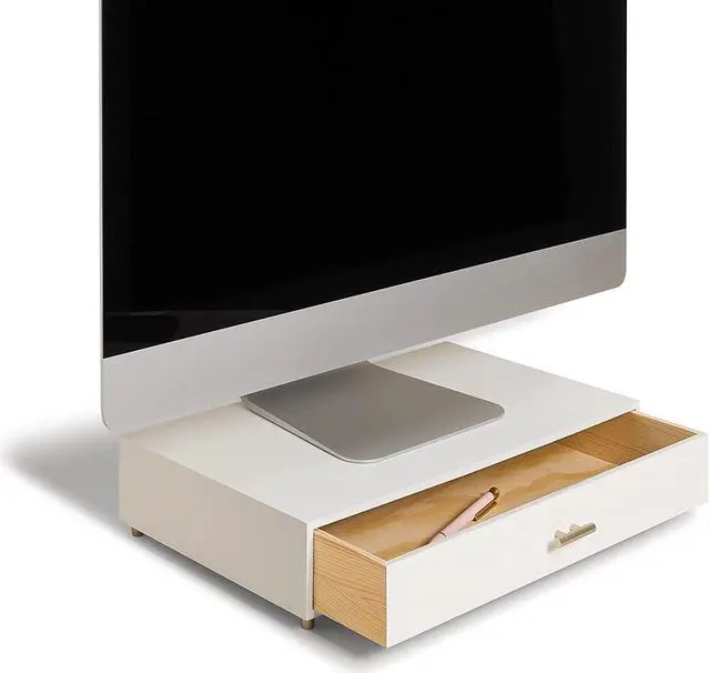 Alt view image 2 of 2 - u brands juliet monitor stand, office organization supplies, white and gold, 1 count