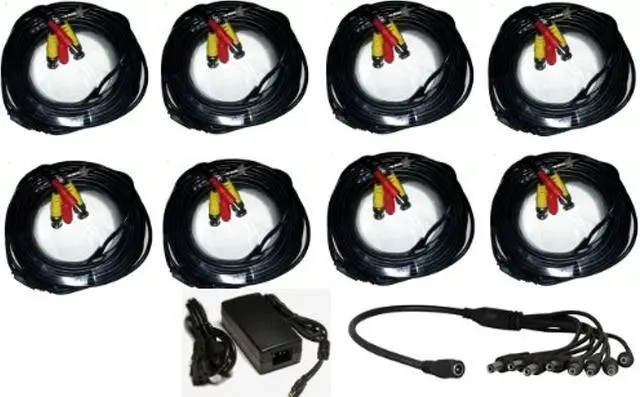 Alt view image 2 of 2 - ACELEVEL PREMIUM QUALITY EASY INSTALL CABLE SET (8PACK) FOR LOREX CAMERAS