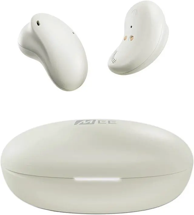 Main image of mee audio pebbles wireless earbuds: low profile in-ear bluetooth headphones with headset microphone, call noise reduction- lightweight sweat-resistant earphones for workouts, gaming, calls (sandstone)