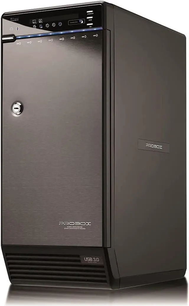 Alt view image 6 of 6 - Mediasonic 8 Bay USB 3 3.5" Hard Drive External Hard Drive Enclosure