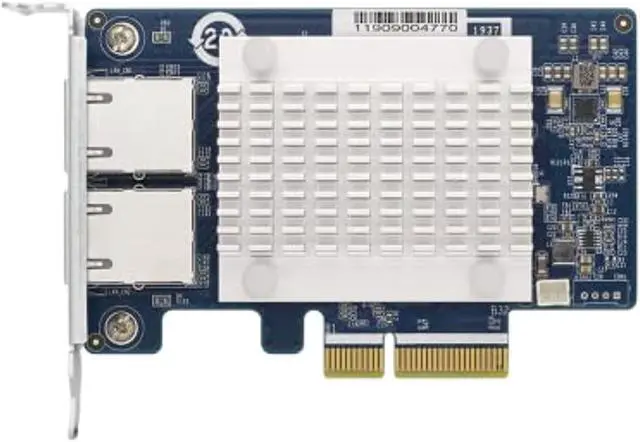 Alt view image 3 of 3 - QNAP QXG-5G2T-111C dual port 5GbE multi-Gig expansion card;Aquantia AQC111C;Gen2 x 2;low profile