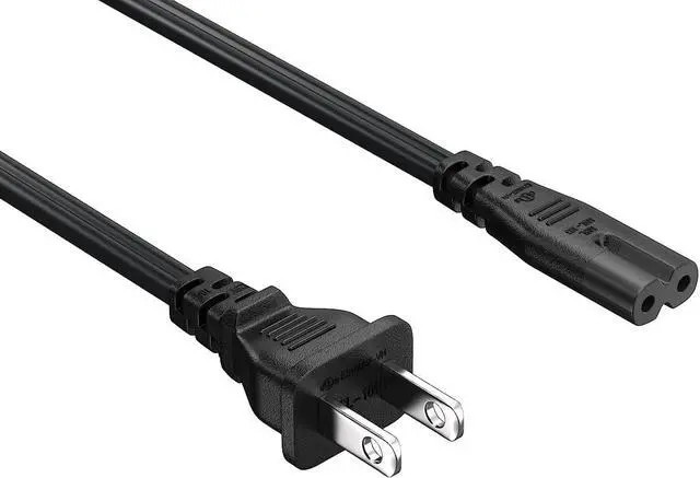 Main image of cable leader 18 awg notebook power cord, non-polarized (iec320 c7 to nema 1-15p) ul listed (3 foot (1 pack))