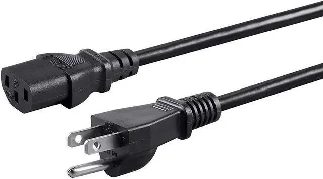 Alt view image 7 of 7 - Monoprice 8ft 16AWG Power Cord Cable with 3 Conductor PC Power Connector Socket  13A (NEMA 5-15P to IEC 60320 C13)