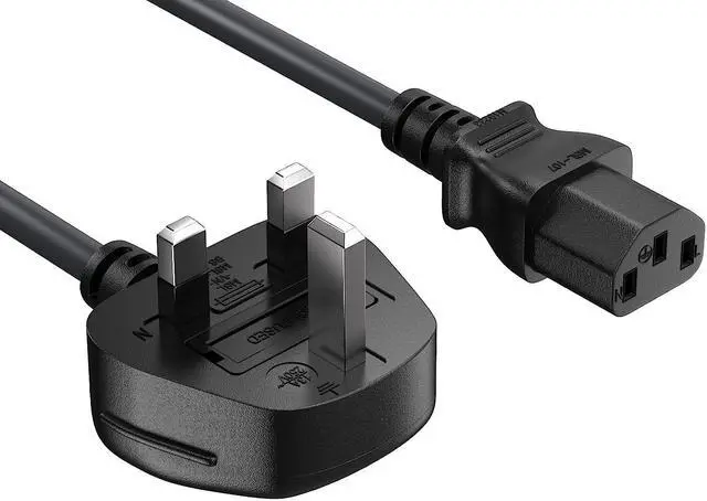 Main image of cable leader 6ft 18 awg england power cord, with fuse (iec-320-c13 to uk plug bs1363)