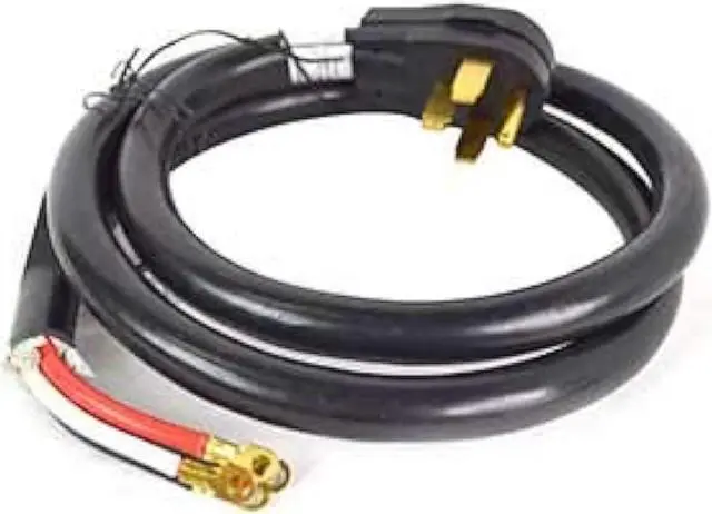 Main image of superior electric rva1563 4-wire 50 amp range cord nema 14-50p, srdt 6awg/2 + 8awg/2, 6ft