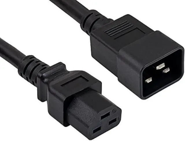 Main image of cable leader 12 awg 20a 250v heavy duty power cord (iec320 c20 to iec320 c21) ul listed (6 foot (1 pack))