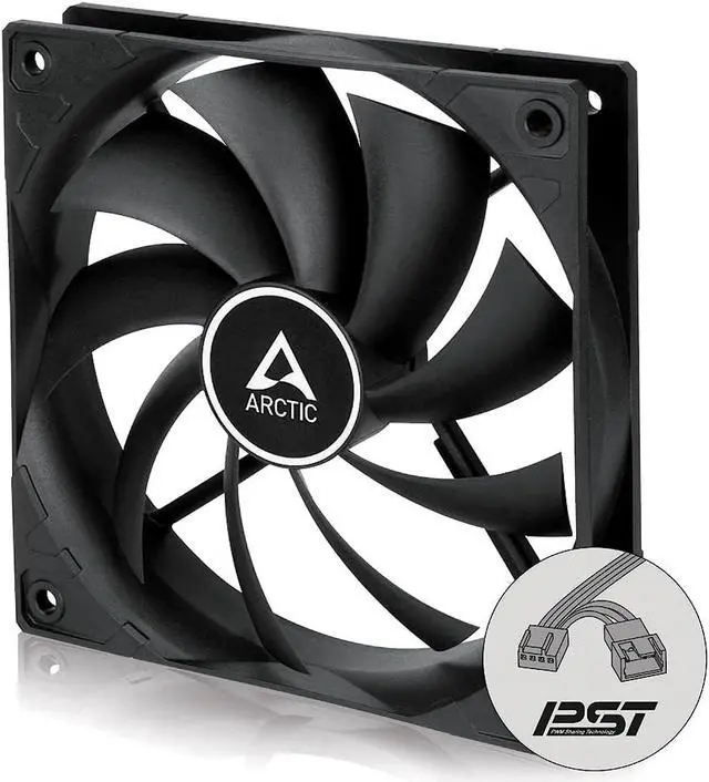Alt view image 3 of 3 - Arctic ACFAN00210A F12 PWM PST CO 120mm, 230-1350 RPM, 4-Pin PWM with PST Case Fan for Continuous Operation - Black