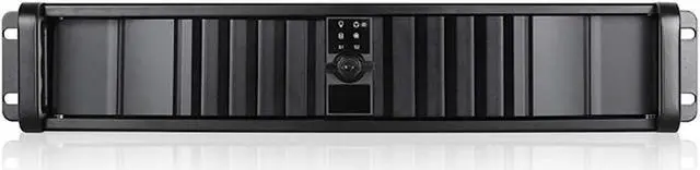 Alt view image 8 of 8 - iStarUSA D-200SEA-BK-HDD2535 2U Compact Stylish Rackmount Chassis with black SEA Bezel and internal 2.5" to 3.5" HDD/SSD Converter