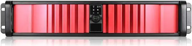 Alt view image 7 of 7 - iStarUSA D-200SEA-RD-T7SA 2U Compact Stylish Rackmount Chassis with Red SEA Bezel and Rugged 5.25" to 3.5" SATA SAS 6 Gbps HDD Hot-swap Rack