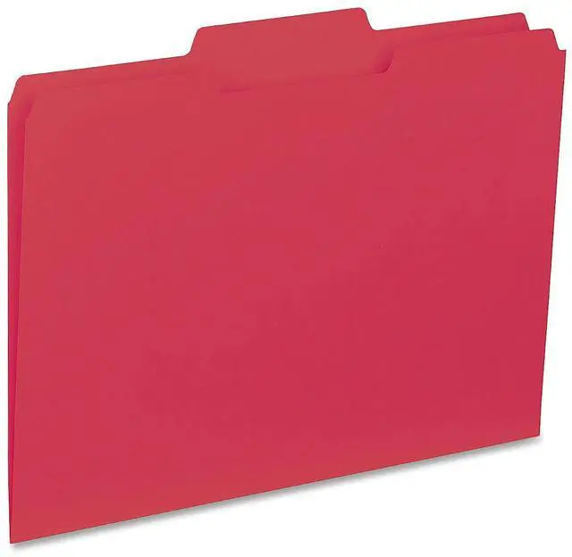 Alt view image 8 of 14 - Business Source File Folder Interior Ltr 1/3" Cut 100/BX Red 43564
