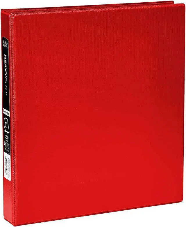 Main image of [in]place heavy-duty easy open d-ring binder, 1" rings, 59% recycled, red