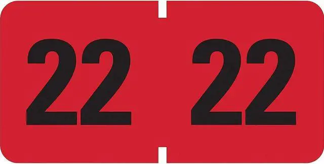 Alt view image 5 of 6 - Smead Yearly End Tab File Folder Labels 22, 0.75 x 1.5 Red 500 Labels/Roll 68322