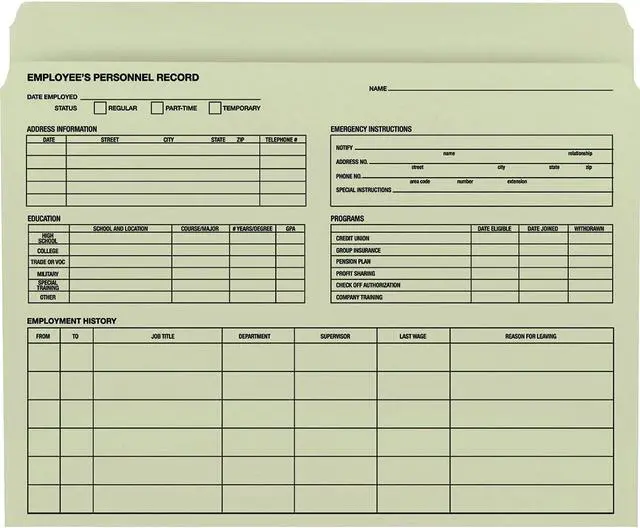 Alt view image 11 of 11 - Smead Employee Record File Folder 77000