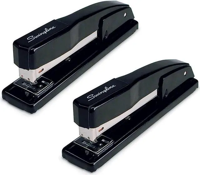 Main image of swingline stapler, 2 pack, commercial desktop stapler, 20 sheet capacity, durable metal stapler for desk, black (44401az)