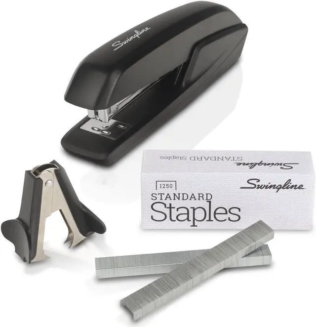 Alt view image 10 of 10 - Acco Standard Stapler w/1250 Staples and Stapler Remover Black 54567