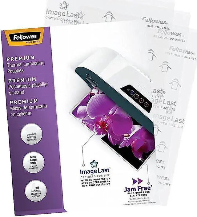 Alt view image 7 of 7 - Fellowes ImageLast Premium Thermal Pouches Letter 60/Pack (5288001)