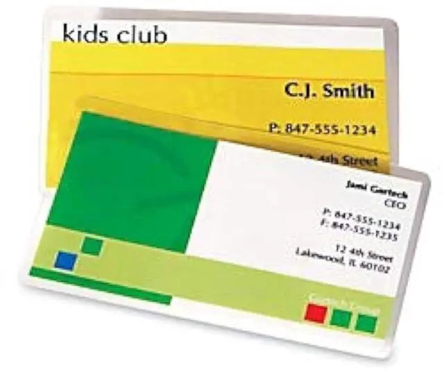 Alt view image 17 of 18 - Fellowes Glossy Pouches - Business Card, 7 Mil, 100 Pack