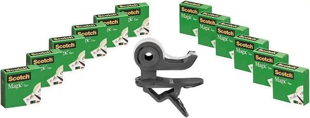 Alt view image 3 of 3 - Scotch Clip Tape Dispenser with 12 Rolls of 0.75 x 350 Inch Tape