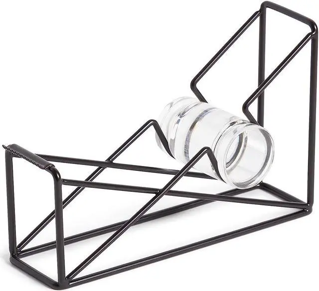 Main image of u brands vena wire tape dispenser, metal, black, 1 count