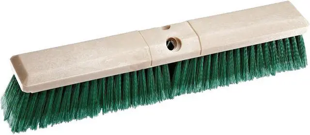 Main image of weiler 42163 perma-sweep 18" block size, 3" trim length, flagged green polystyrene fill, fine sweeping floor brush