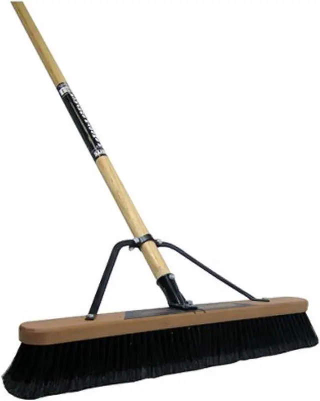 Alt view image 2 of 2 - QUICKIE 863HDSU 24 in Sweep Face Push Broom, Stiff, Synthetic, Black