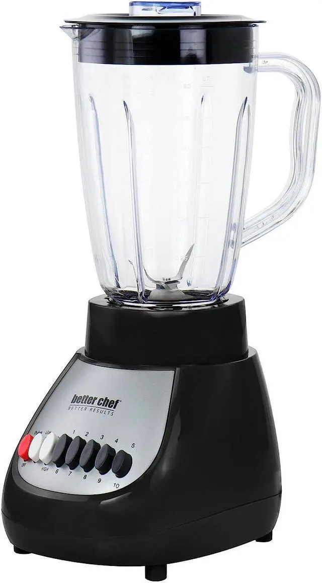 Alt view image 8 of 9 - Better Chef 10 Speed 350 Watt Plastic Jar Blender in Black