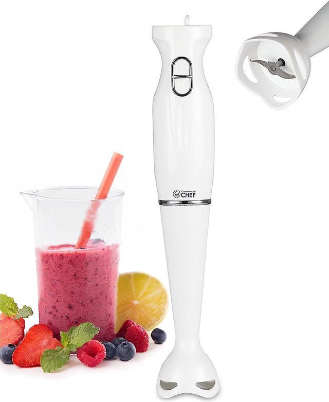 commercial chef immersion blender, hand blender with stainless steel  blades, immersion blender with quiet motor, electric mini blender for  delicious