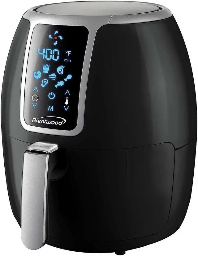 Alt view image 16 of 18 - Brentwood Small 1400 Watt 4 Quart Electric Digital Air Fryer with Temperature Control in Black