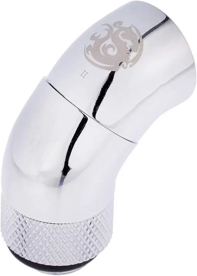 Alt view image 4 of 5 - Bitspower G1/4" Silver Shining Dual Rotary 90-Degree IG1/4" Extender BP-90R2