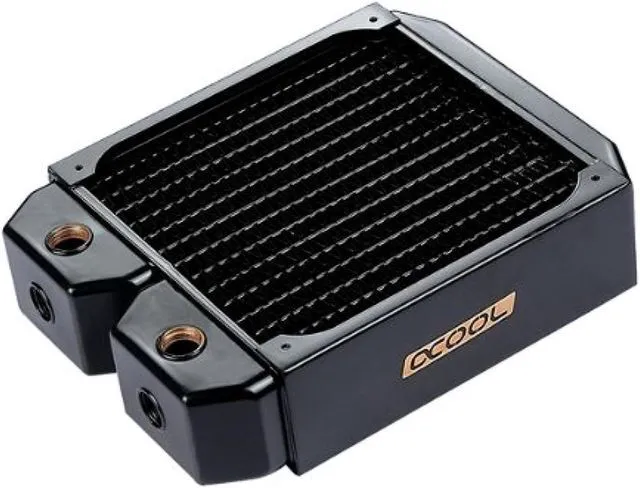 Alt view image 8 of 9 - Alphacool NexXxos XT45 Full Copper Radiator 140, 140mm x 1, Single Fan, Black