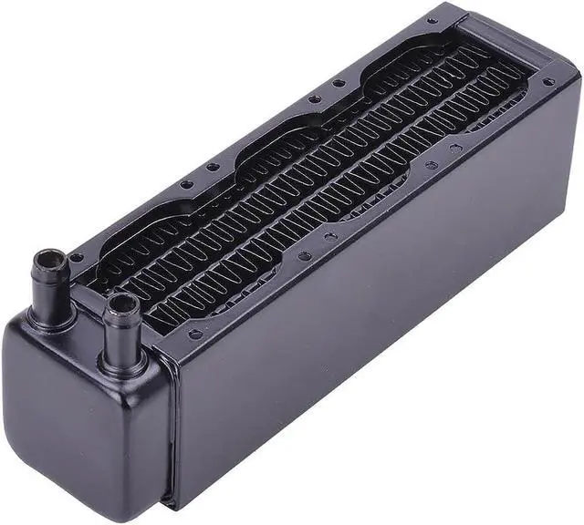 Alt view image 10 of 10 - Alphacool NexXxos XT45 Full Copper Radiator 120, 40mm x 3, Triple Fan, Black