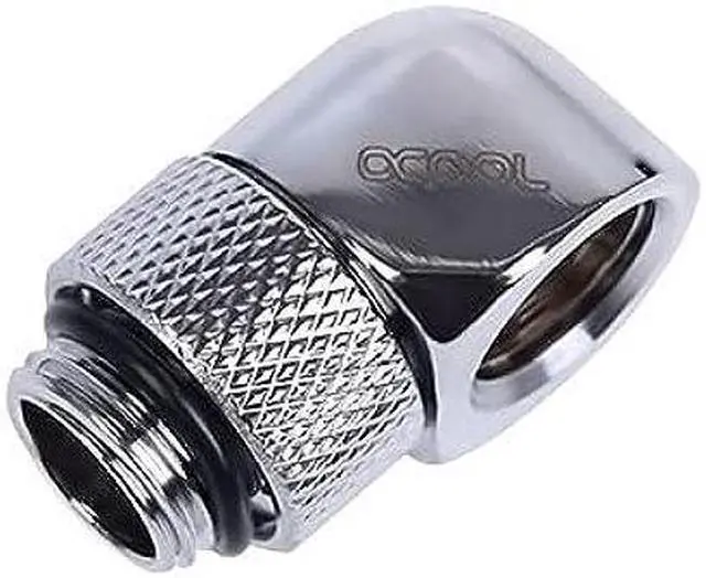Alt view image 4 of 4 - Alphacool G1/4" HF 90 Degree Rotary Fitting - Chrome (17216)