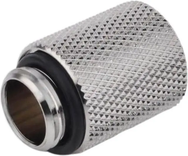Alt view image 11 of 11 - Bitspower G1/4" Male to Female Extender Fitting, 20mm, Silver Shining